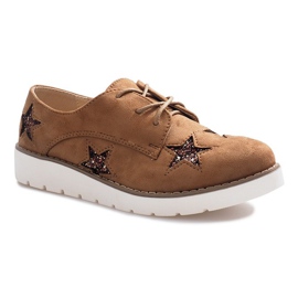 Mocasines camel con Big Stars marrón 1 Mocasines camel con Big Stars marrón 1