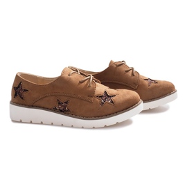 Mocasines camel con Big Stars marrón 2