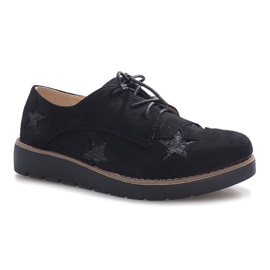 Mocasines negros con Big Stars 1