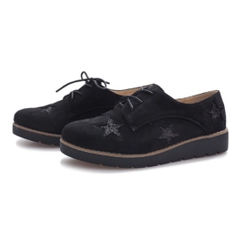 Mocasines negros con Big Stars 3