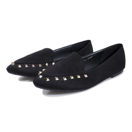 Zapatos sin cordones negros con tachuelas Hawen 2