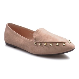 Zapatos sin cordones con tachuelas Pink Hawen rosado 1