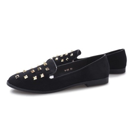 Zapatos sin cordones negros con tachuelas Lords 4