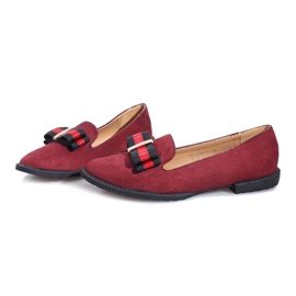 Zapatos sin cordones rojos con lazo Rossa 1