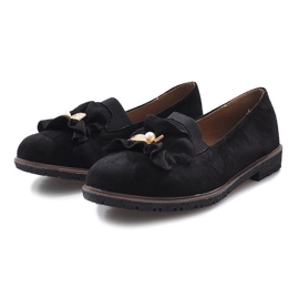 Zapatos sin cordones negros con lazo Pearl Inside 3