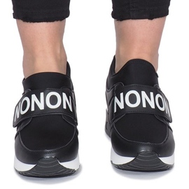 Zapatillas deportivas negras en la cuña Monon negro 1 Zapatillas deportivas negras en la cuña Monon negro 1