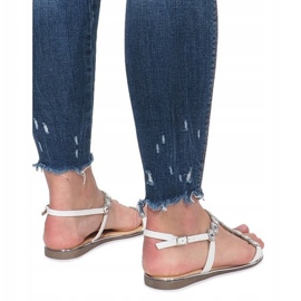 Sandalias planas blancas con diamantes Indulge blanco 5