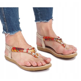 Sandalias planas doradas con diamantes Sprat dorado 2
