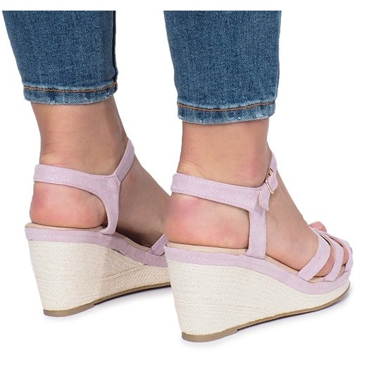 Sandalias de cuña Glavel morado púrpura 1