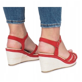 Sandalias de cuña Glavel rojas rojo 1