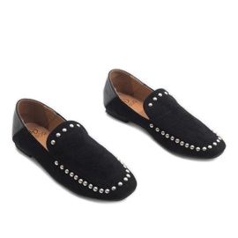 Zapatos negros sin cordones con tachuelas B-105 2