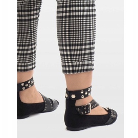 Zapatos negros sin cordones con tachuelas B12-8 4
