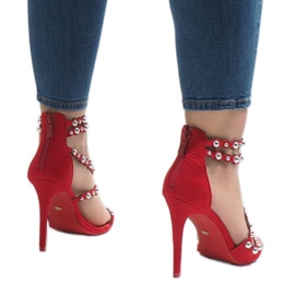 LE042P tacones rojos descubiertos 3