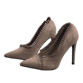 Tacones altos clásicos marrones C72P verde 1