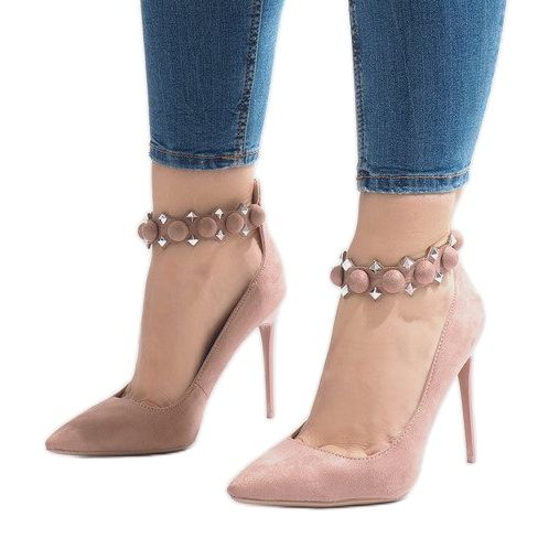 Sandalia tacones rosa LE033P rosado 1