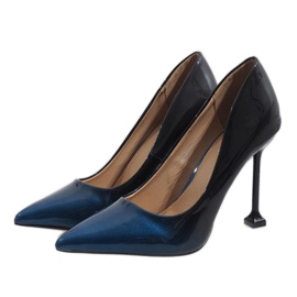 Tacones LE030P lacados azul marino 2