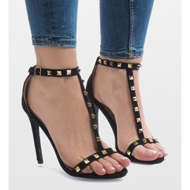 Sandalia tacones negros FB-31 2