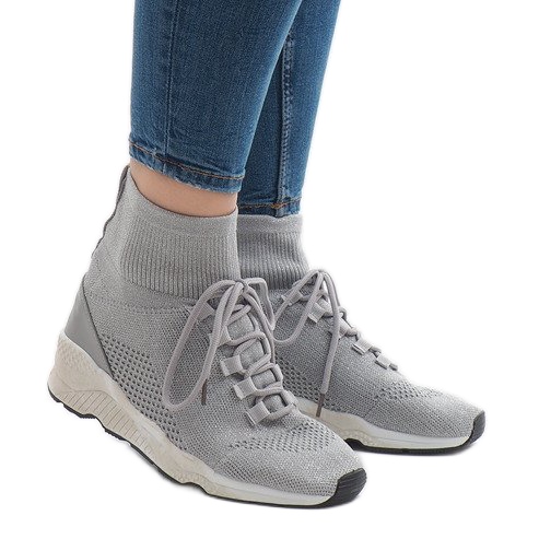 Zapatillas deportivas grises 7S566 1