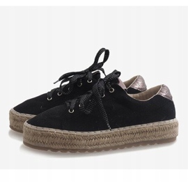 Alpargatas negras con cordones BB01P negro 1