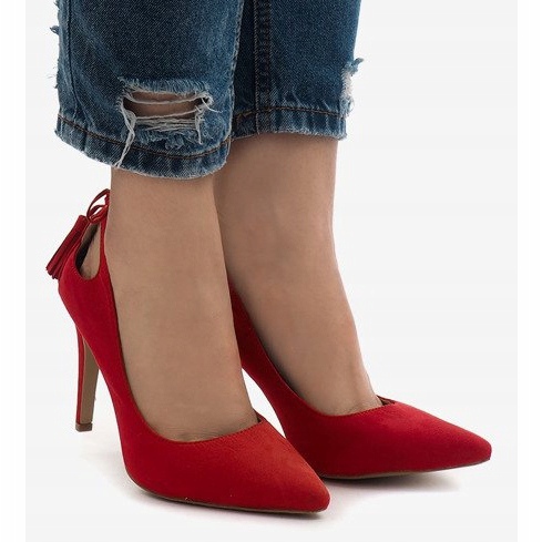 Tacones D-10 ante rojo 2 Tacones D-10 ante rojo 2