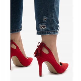 Tacones D-10 ante rojo 4