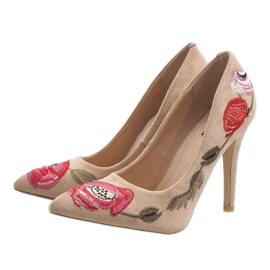 Tacones de ante beige 9053-14 3