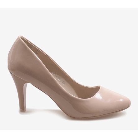 Tacones B-42 lacados beige clásicos 2