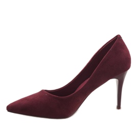 Stilettos granate clásico ante 100-828ES-1 rojo 2