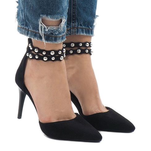 Sandalia tacones negros B-51 1