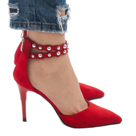 Sandalia tacones rojos B-51 3