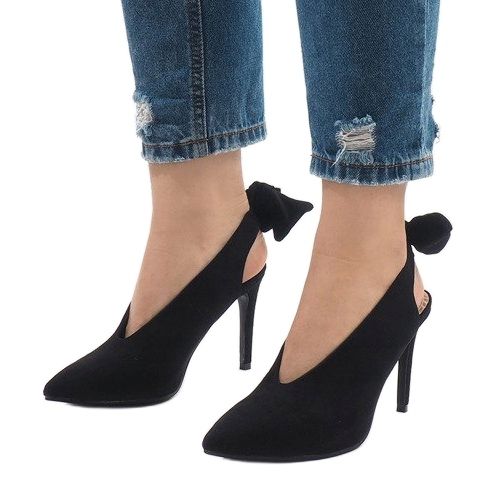 Tacones LB-330 de ante negro 1