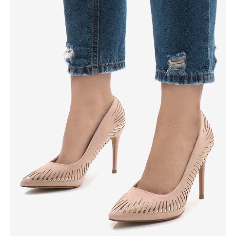 Tacones de gamuza clásica rosa HYD-A16 1