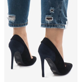 Tacones negros de ante clásico 95299-35 5