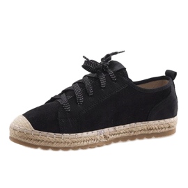 Alpargatas negras con cordones BB02P negro 2