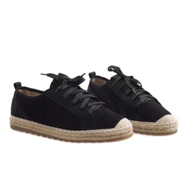 Alpargatas negras con cordones BB02P negro 4