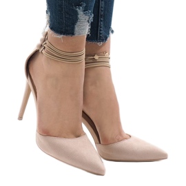 Zapatos beige en un pin 6941-P 2 Zapatos beige en un pin 6941-P 2