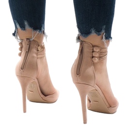 Bombas rosas en un pin 6941-P beige 3