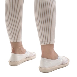 Alpargatas blancas, jeans LS701 blanco 3