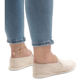 Zapatillas slip-on de Lycra 315-3 beige 2