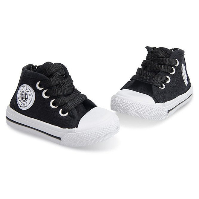 Zapatillas altas para niños Y1309 Negro 1