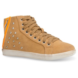 Deportivas Altas Con Tachuelas 6573 Camel marrón multicolor 4