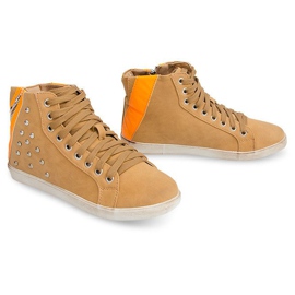 Deportivas Altas Con Tachuelas 6573 Camel marrón multicolor 1