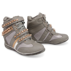 Zapatillas Boots On Wedge F1001 Gris verde 3