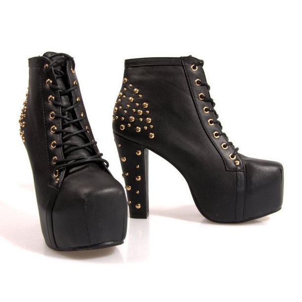 Botas Solid In Heels K771 Negro 1