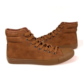 Deportivas Altas Piel 202 Camel marrón 1