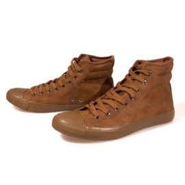 Deportivas Altas Piel 202 Camel marrón 2