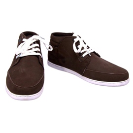 Zapatillas altas de cuero marrón medio 2