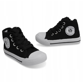 Zapatillas altas para niños Y1312 Negro 2