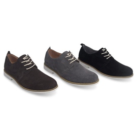 Zapatos Piel Cordones LJ12 Gris 1 Zapatos Piel Cordones LJ12 Gris 1