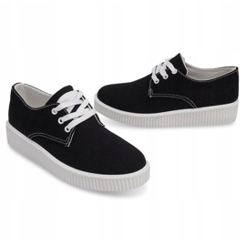 Zapatillas Creepers BK-15 negras con cordones negro 3